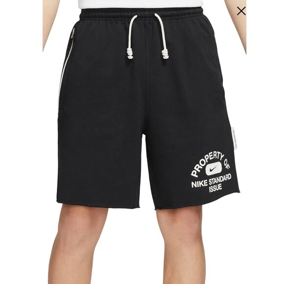 Nike Dri-FIT Standard Issue Basketball Shorts, French Terry Black, Men's Size XL - Picture 1 of 9